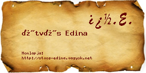 Ötvös Edina névjegykártya